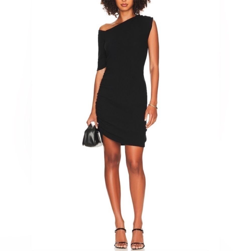 LNA Zuki Rib Dress Black NWT